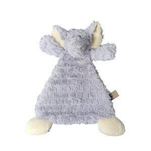 2019 Demdaco Gray Elephant Lovey Security Blanket Plush Stuffie with Rattle